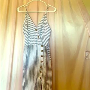 Black and white button up dress